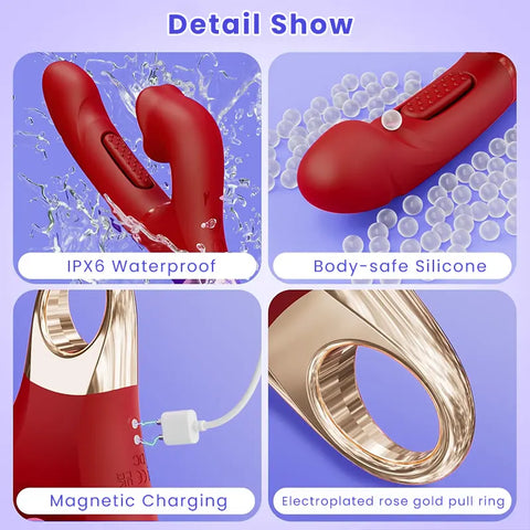 Rose Clit Vibrator with Biting Tongue