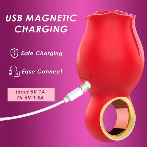 Rose Grip Clitoral Suction Vibrator
