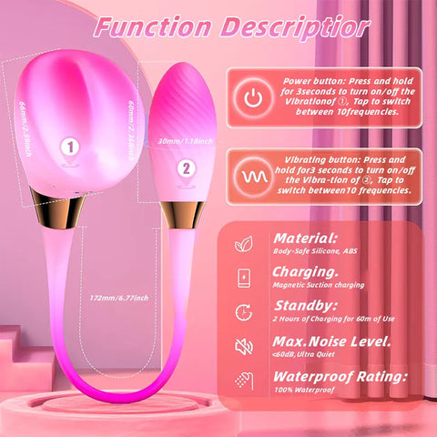 Dual-Ended Vibrator for Deep Pleasure
