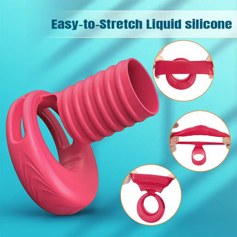 Vibrating Penis Ring with Sleeve