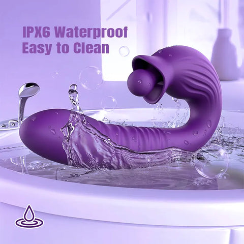 Thrusting Dual-Stimulation Clitoral Vibrator
