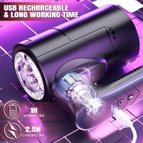 3D Rotating Telescopic Male Masturbator