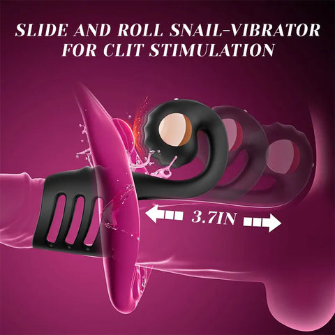 Snail-Inspired Vibrating Cock Ring Sleeve