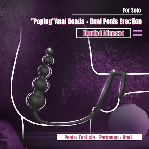 Remote Vibrating Cock Ring Plug Set