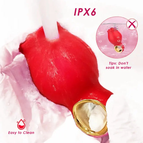 Rose Grip Clitoral Suction Vibrator
