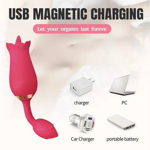 Vibrating Rose Egg Pleasure Toy