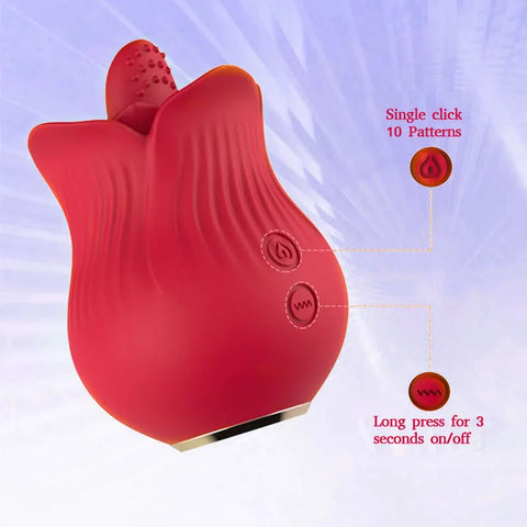 Rose Tongue Licker Pleasure Vibrator