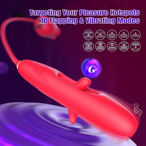 4-in-1 Rose Clitoral & G-Spot Vibrator