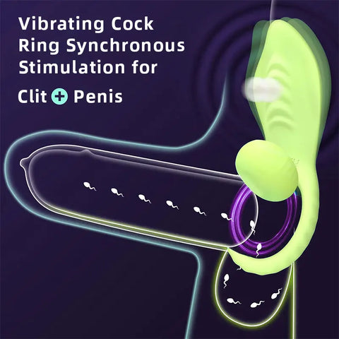 Green Remote Vibrating Couple’s Cock Ring