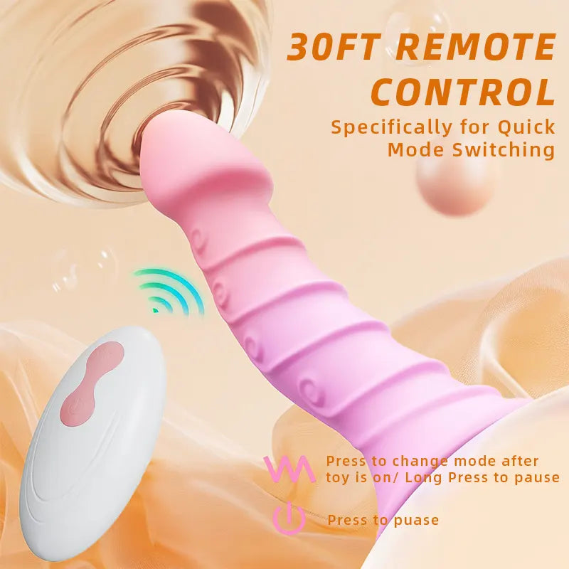 Remote Control Suction Cup Dildo – 8 Vibration Modes
