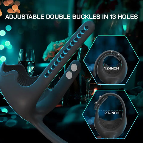 Vibrating Cock Ring with Anal Plug
