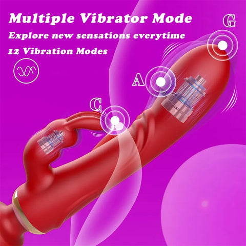 Dual-Ended Rabbit Wand Vibrator