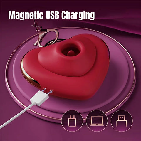 Heart Shaped Suction Tongue Vibrator