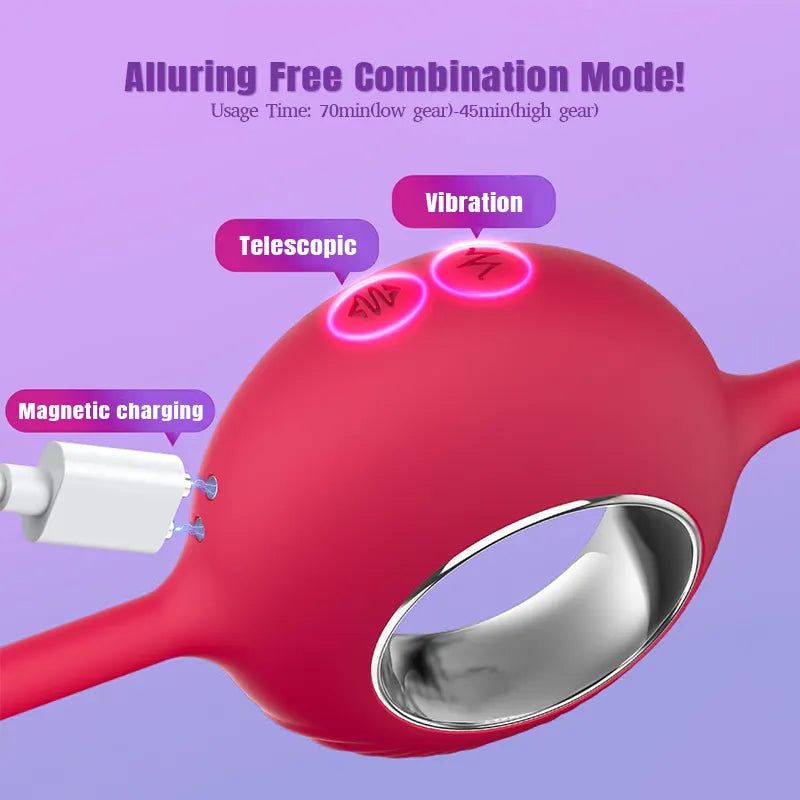 Retractable Double Head G-Spot Clitoral Stimulator