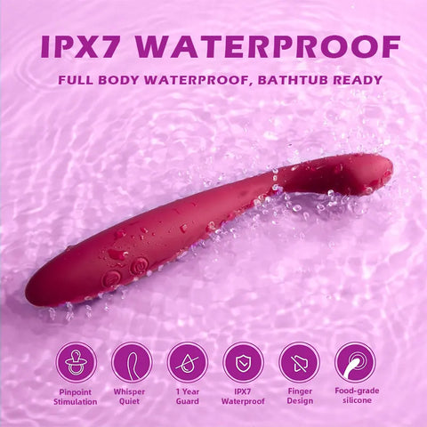 Curved Silicone G-Spot and Clit Vibrator