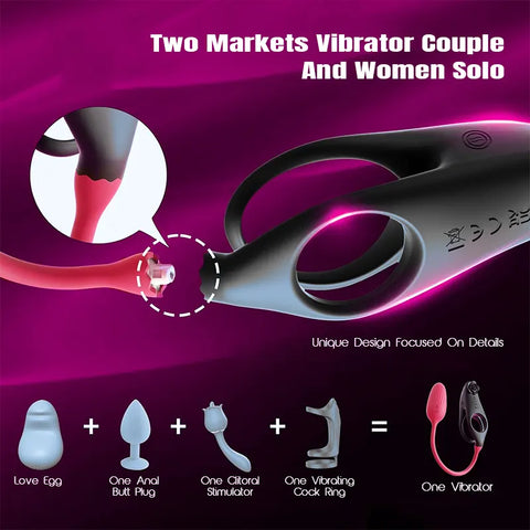 Remote-Controlled Dual Vibrating Ring