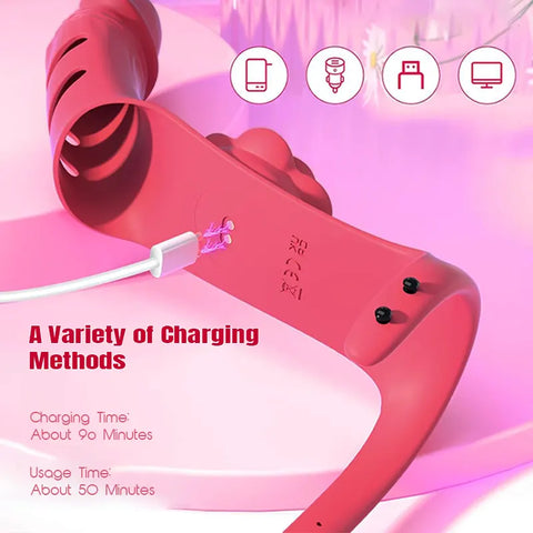 Finger-Controlled Rose Vibrator Dildo