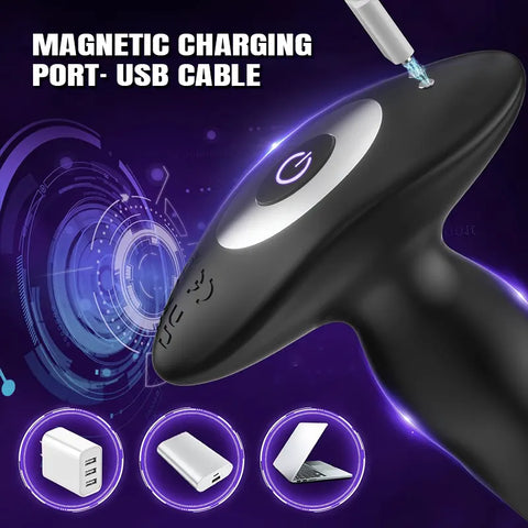 Remote Flapping Vibrating Anal Plug