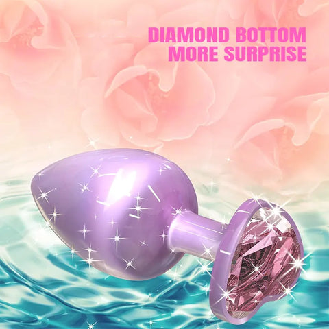 Heart Gem Metal Anal Plug Set