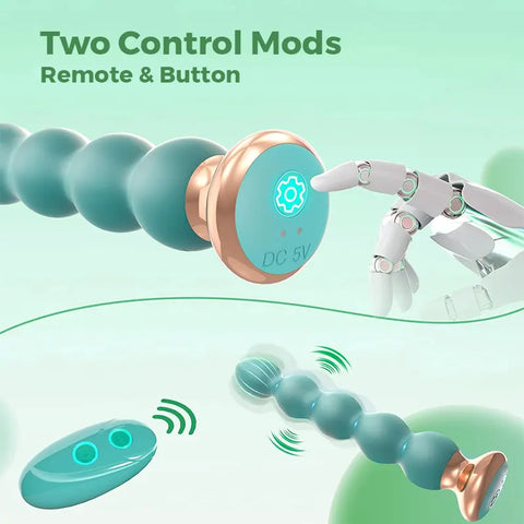 Remote-Controlled Indigo Anal Beads