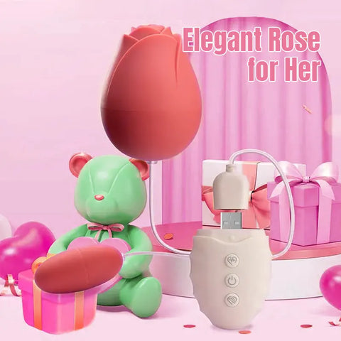 2-in-1 Rose Clitoral G-spot Vibrator