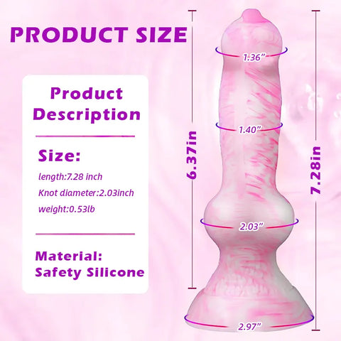 Pink Knot Fantasy Dildo for Beginners