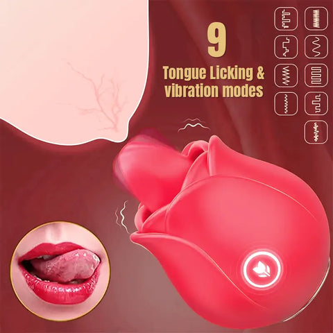 Rose Vibrating Tongue Masturbator