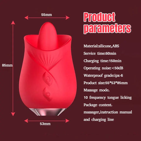 Rose Tongue Vibrator | 10 Licking Modes