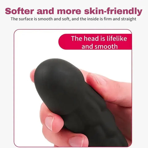 Textured Silicone Suction Dildo