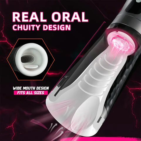 Throat Grip Suction Vibrating Masturbator