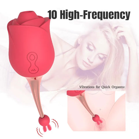 Rose Vibrator with Interchangeable Heads