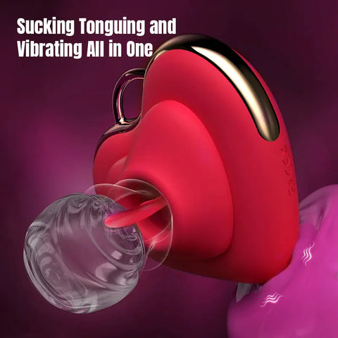 Heart Shaped Suction Tongue Vibrator