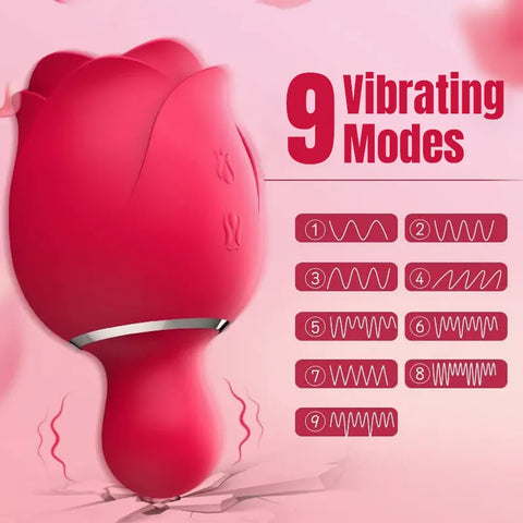 Sucking Rose Vibrator - 9 Vibration Modes