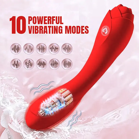 4-in-1 Rose G-Spot Pleasure Vibrator