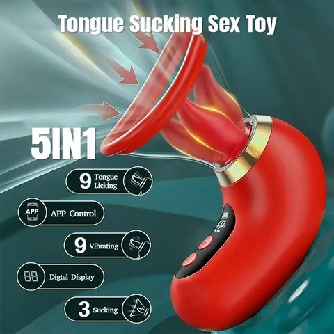 App Controlled Clitoral Nipple Licking Stimulator