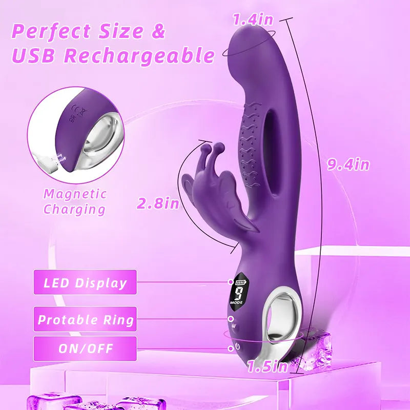 Dual Motor Vibrator with 10 Modes for G-Spot & Clitoral Pleasure
