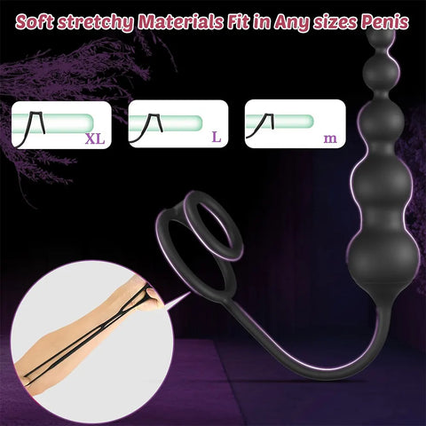 Remote Vibrating Cock Ring Plug Set