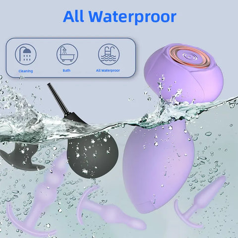 Remote-Control Vibrating Anal Plug Set