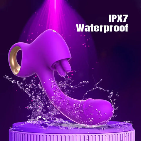 Thrusting Dual Tongue Vibrator