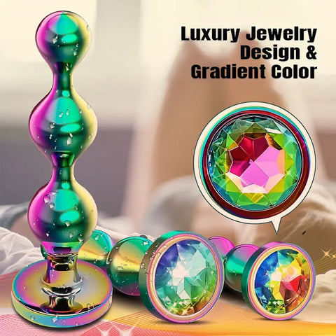 Jewelled Metal Bead Plug Set