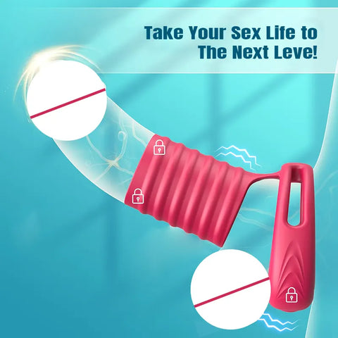 Vibrating Penis Ring with Sleeve