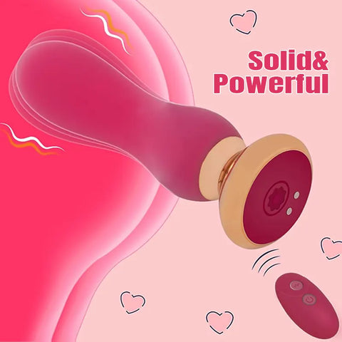Vibrating Silicone G-Spot Butt Plug