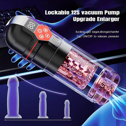 LCD-Controlled Vacuum Masturbator for Men