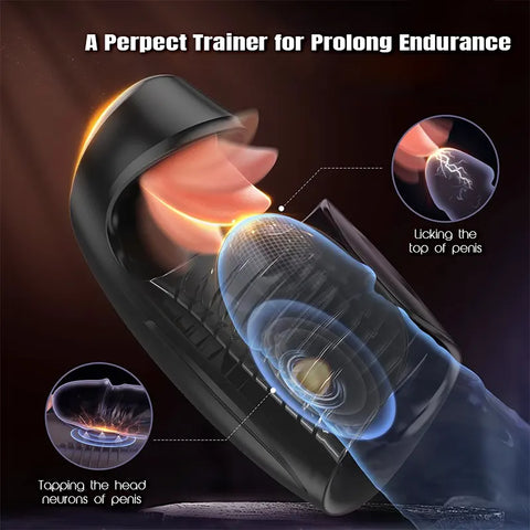 Tongue Licking Male Vibrator Trainer
