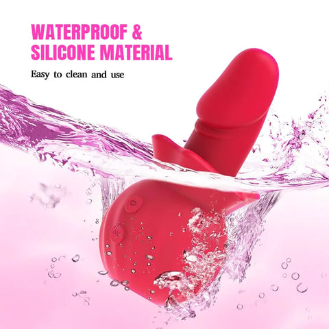 Rose Anal Vagina Pump Dildo