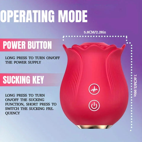 Rose Pleasure Vibrator - 12 Suction Modes