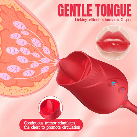 Rose Clitoral Licking Vibrator