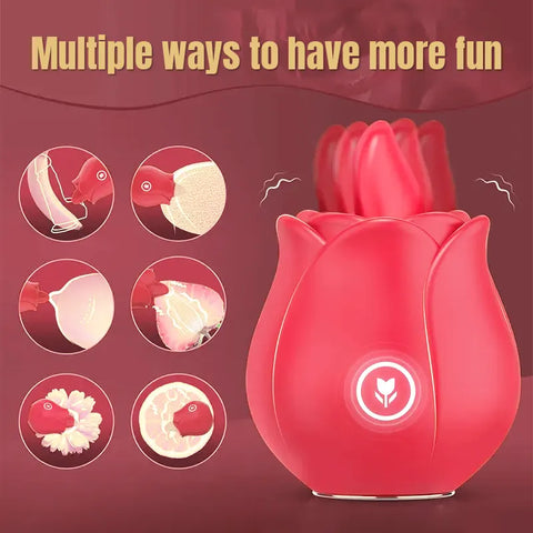 Rose Vibrating Tongue Masturbator