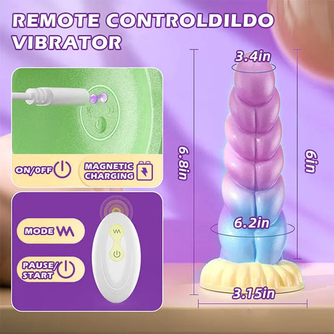 Remote-Controlled Screw-Thread Anal Vibrator