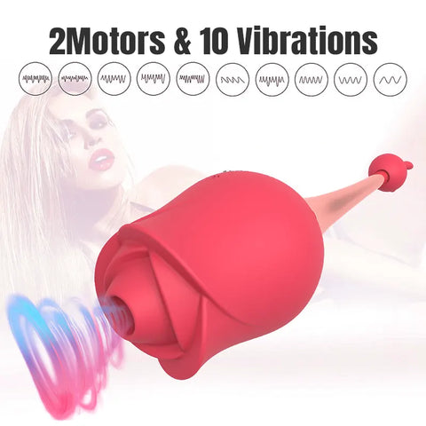 Rose Vibrator with Interchangeable Heads